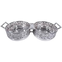 Buccellati Sterling Silver Double Coaster for Two Wine Bottles 2