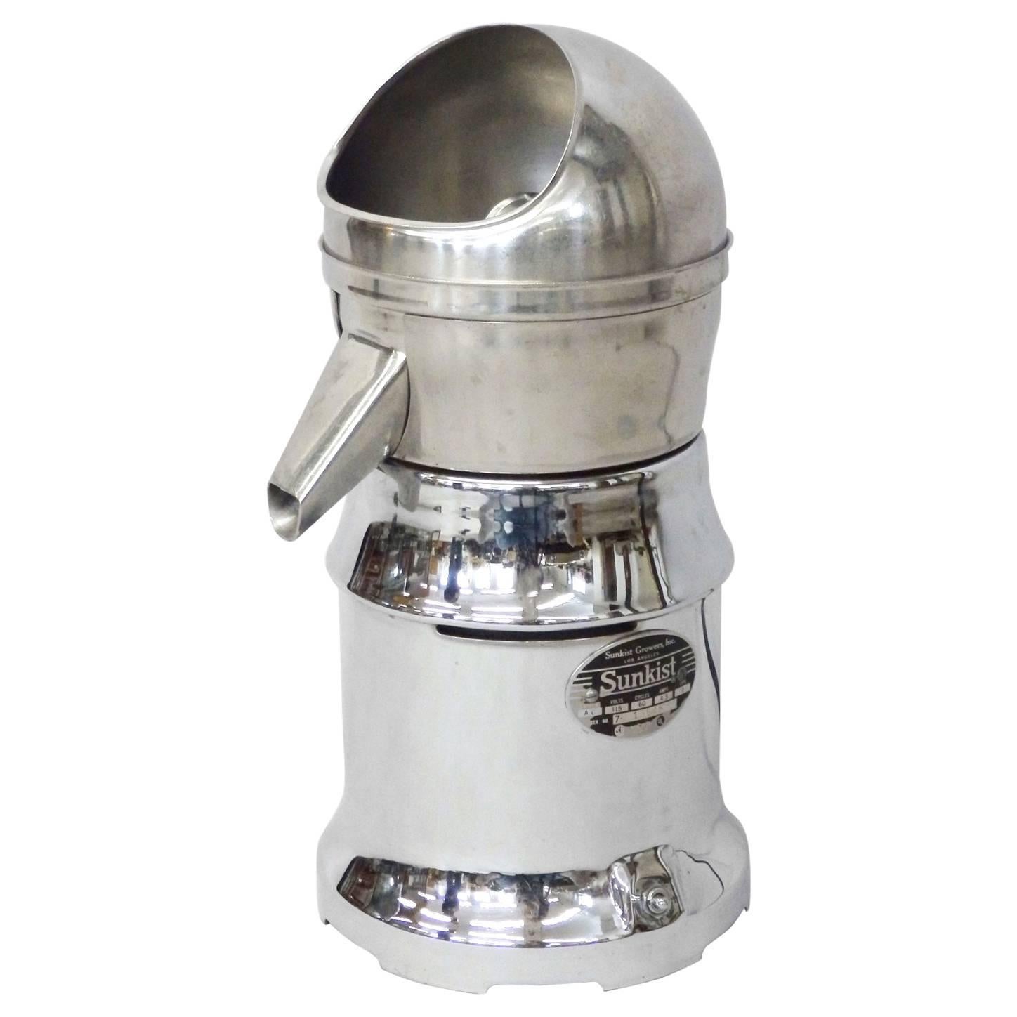 Chrome Finish Art Deco Countertop Industrial Juicer