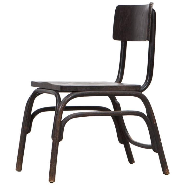 1920s black wooden Ferdinand Kramer Bentwood Easy Chair