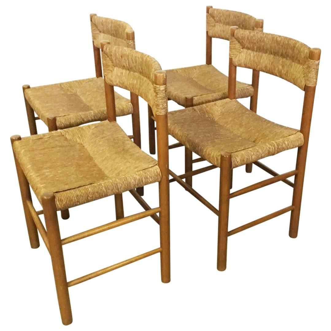 Set of Four Chairs by Robert Sentou For Sale