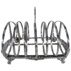 English Georgian Sterling Silver Toast Rack 1