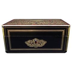 Box Red Tortoiseshell in Boulle Marquetry 19th Century Napoleon III Period