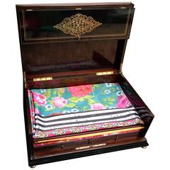 Important Cashmere Box in Boulle Marquetry, Napoleon III Period, 19th Century