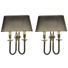 Pair of Silver Plate Sconces