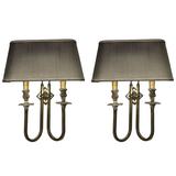 Pair of Silver Plate Sconces