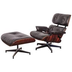 Vintage 670 Eames Lounge Chair and 671 Ottoman