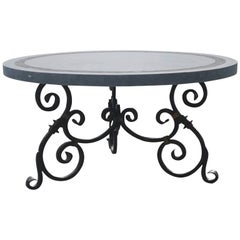 19th Century Round Belgian Bluestone Table