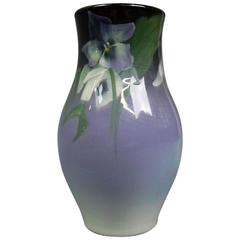 Antique Floral Rookwood Pottery Iris Glazed Vase by Sara Sax, 1902
