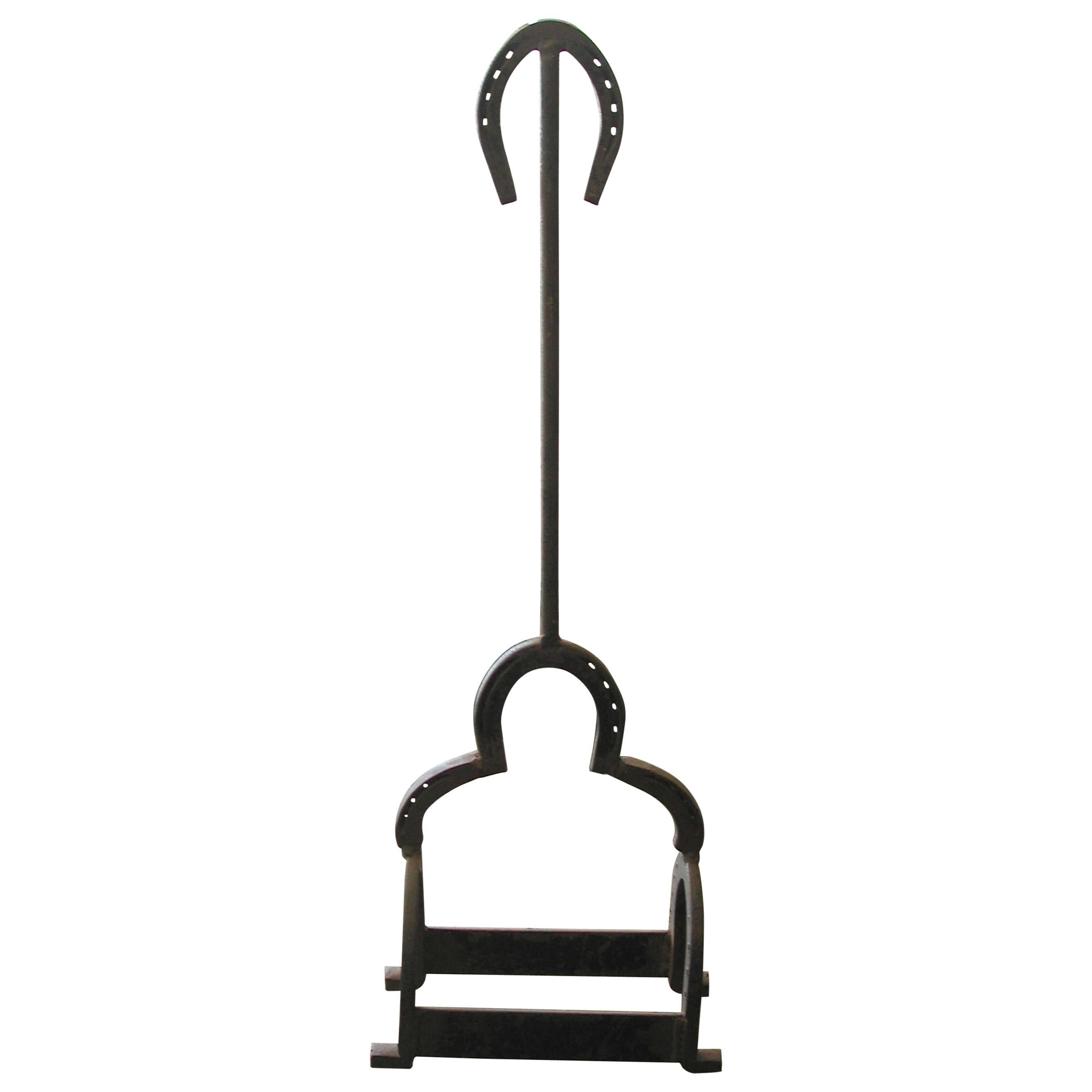 French 19th Century Cast Iron Horseshoe Boot Scraper