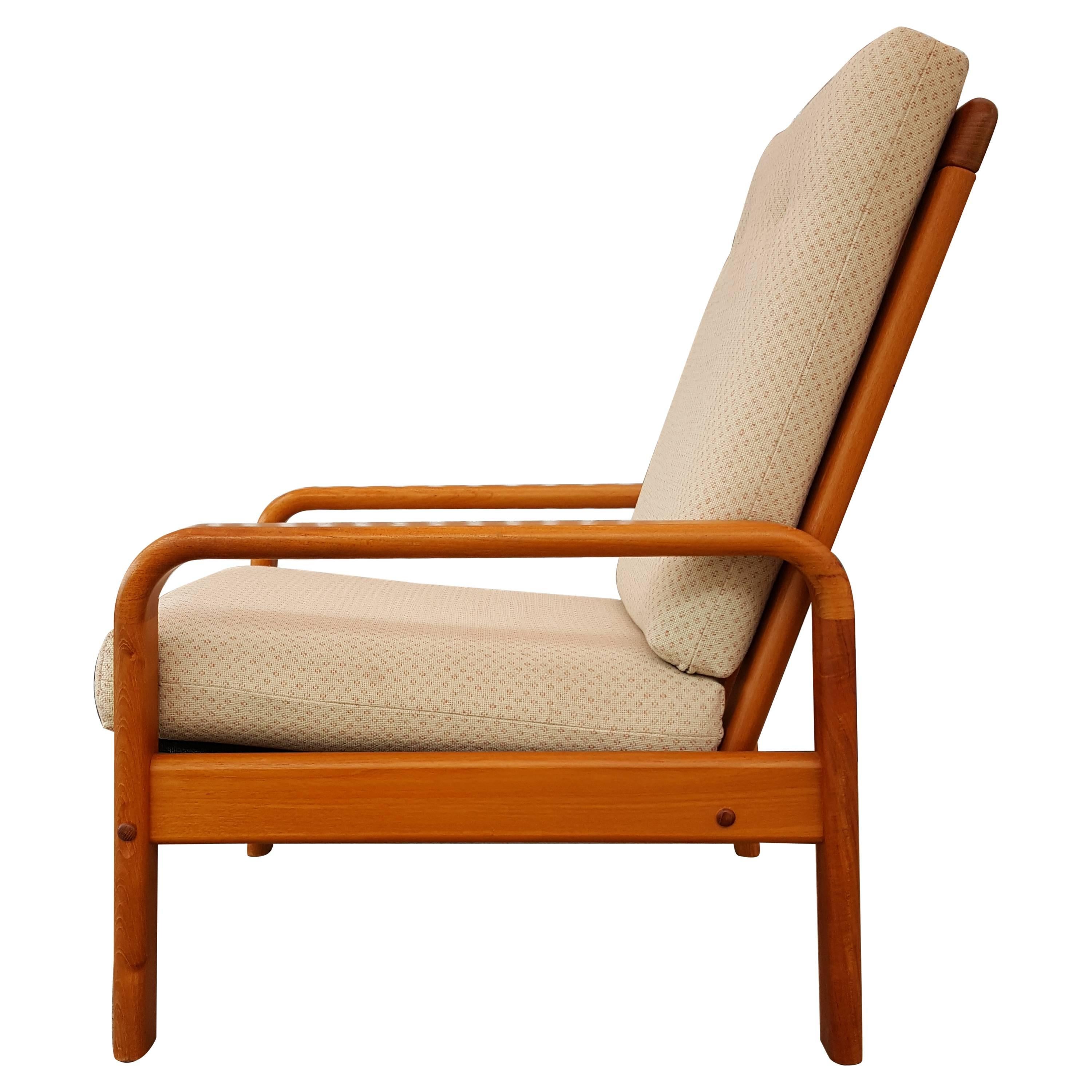 Danish Modern High Back Lounge Chair For Sale