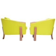 Pop Art Danish Tripod Club Chairs in the Manner of Hans Olsen