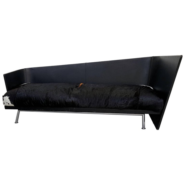 Felicirossi Asymmetrical Leather Wred Argentine Cowhide Sofa Felicirossi Asymmetrical Leather Wred Argentine Cowhide Sofa