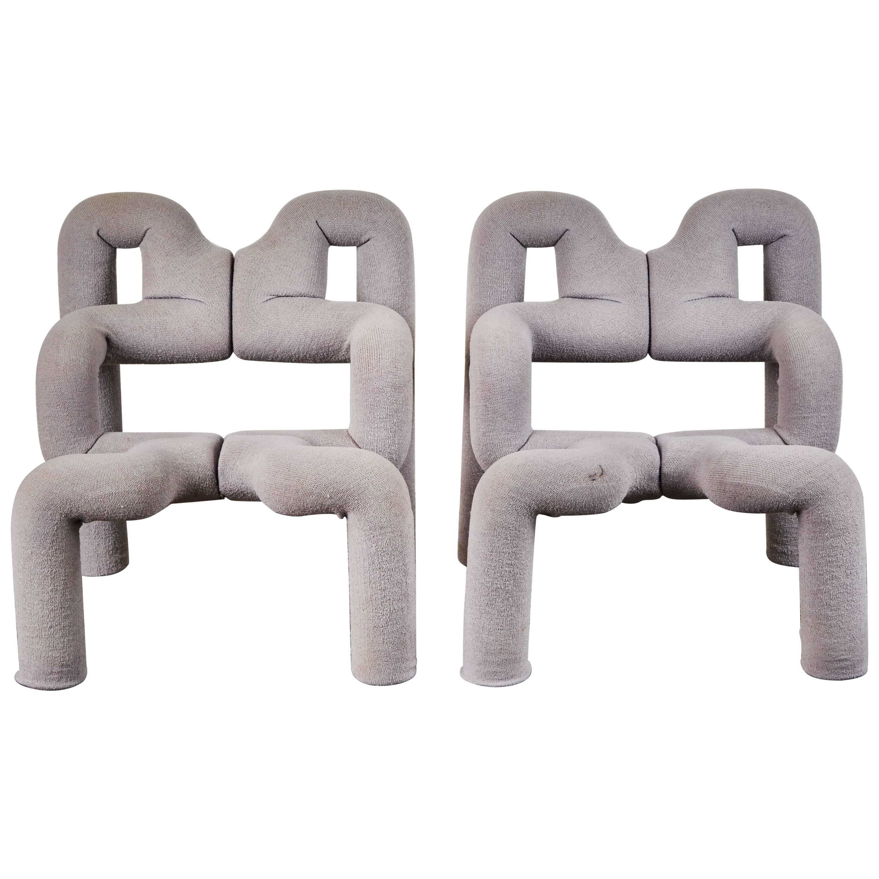 Pair of "Ekstrem" Lounge Chairs by Terje Ekstrom
