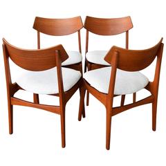 Eric Buck for Madsen Four Teak Dining Chairs