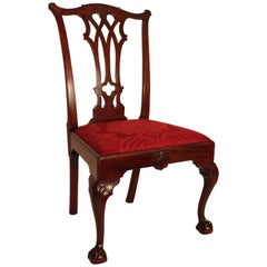 Walnut Chippendale Side Chair