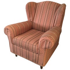 Italian Pink Mid Century Modern Armchair
