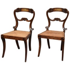 Pair of 19th Century Simulated Rosewood Regency Chairs in the Manner of Gillows