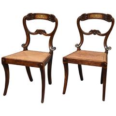 Pair of 19th Century Simulated Rosewood Regency Chairs in the Manner of Gillows 3