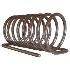 Yonel Lebovici "Ressort" Chrome Letter Rack/Card Holder Produced for Distemex 6