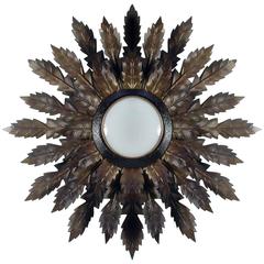 Mid-Century Spanish Sunburst Sconce, 1950s 4