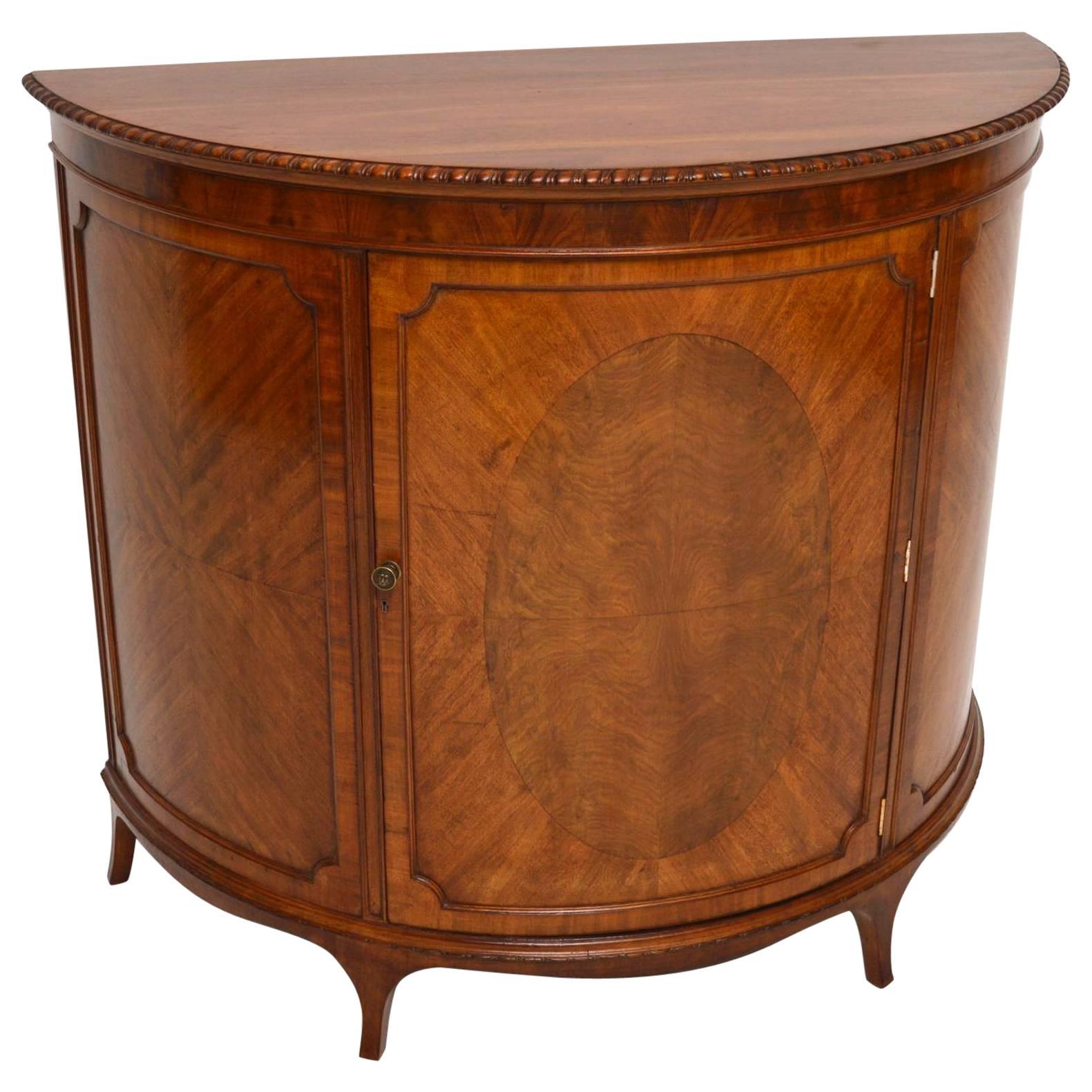 Antique Mahogany Curved Front Cabinet