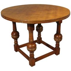 Art Deco Oak Gueridon, circa 1940, in the Style of Jean Charles Moreux 6