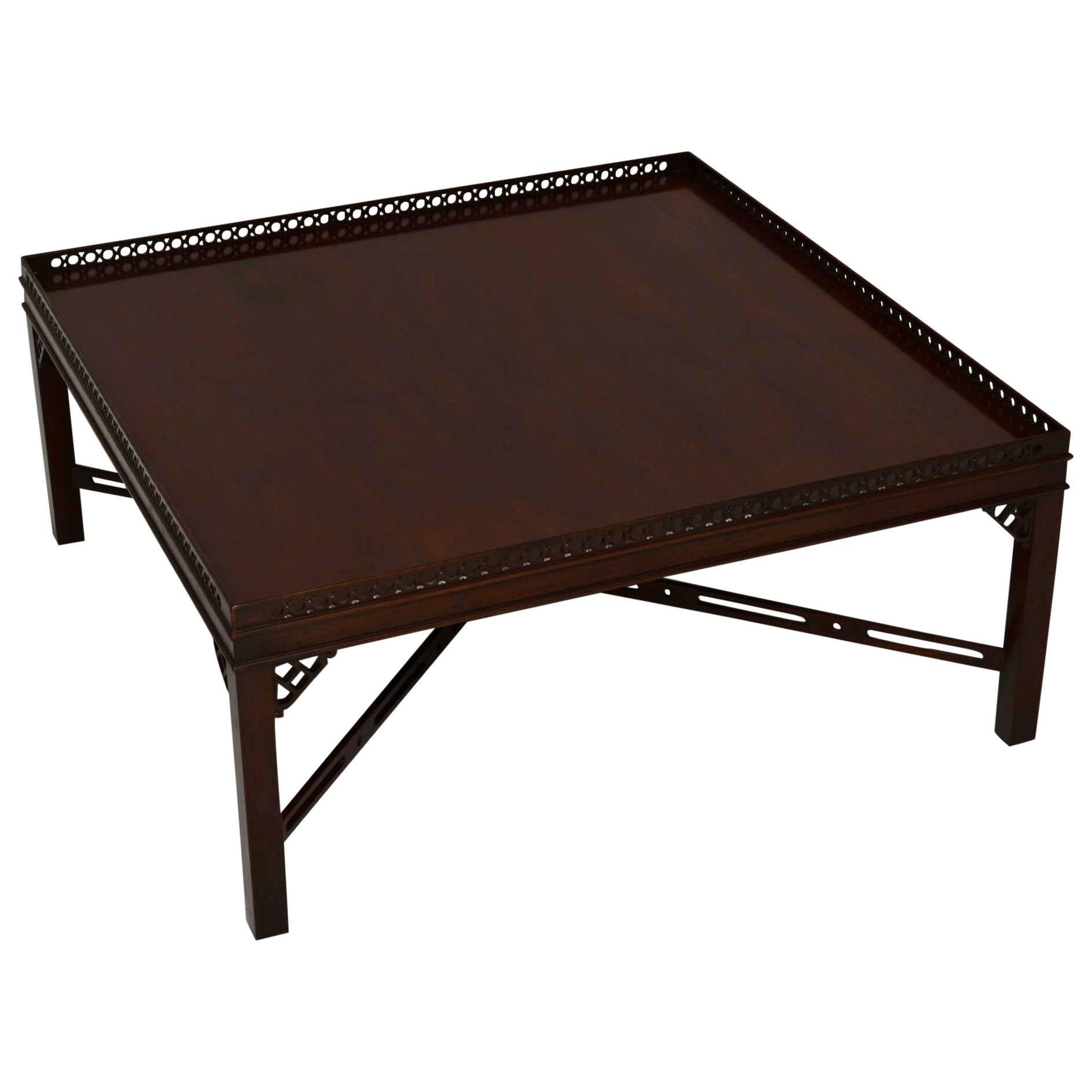 Large Antique Georgian Style Mahogany Coffee Table