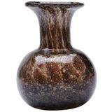 Vase en verre d'art Efeso marron vintage Ercole Barovier, vers 1968