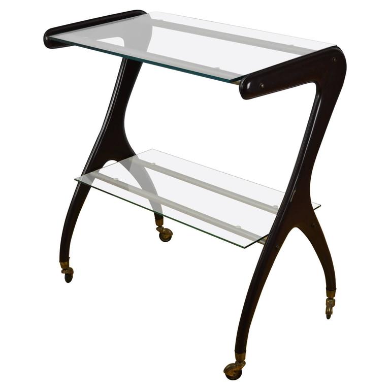 Carlo Mollino style Drinks Trolley, Side Table at 1stDibs dolly