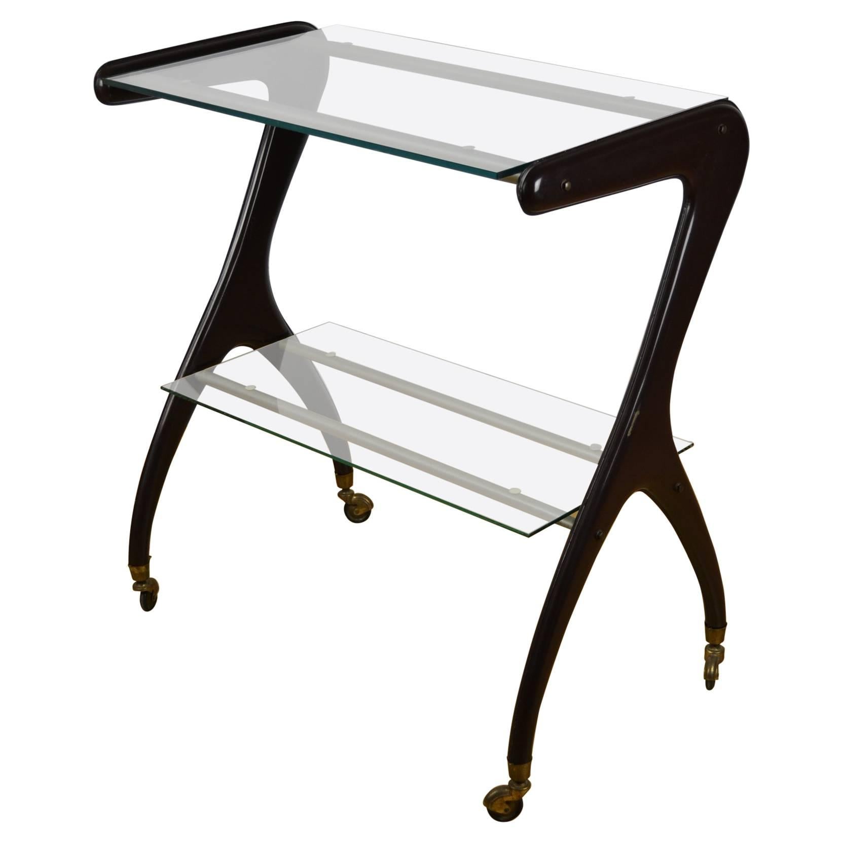 Carlo Mollino style Drinks Trolley, Side Table