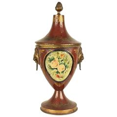 Early 19th Century English Regency Tole Chestnut Urn 2