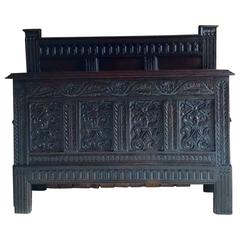 18th/19th Century Carved Oak Jacobean Sideboard Coffer
