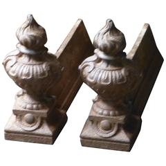 19th Century French Neoclassical Fire Dogs, Andirons