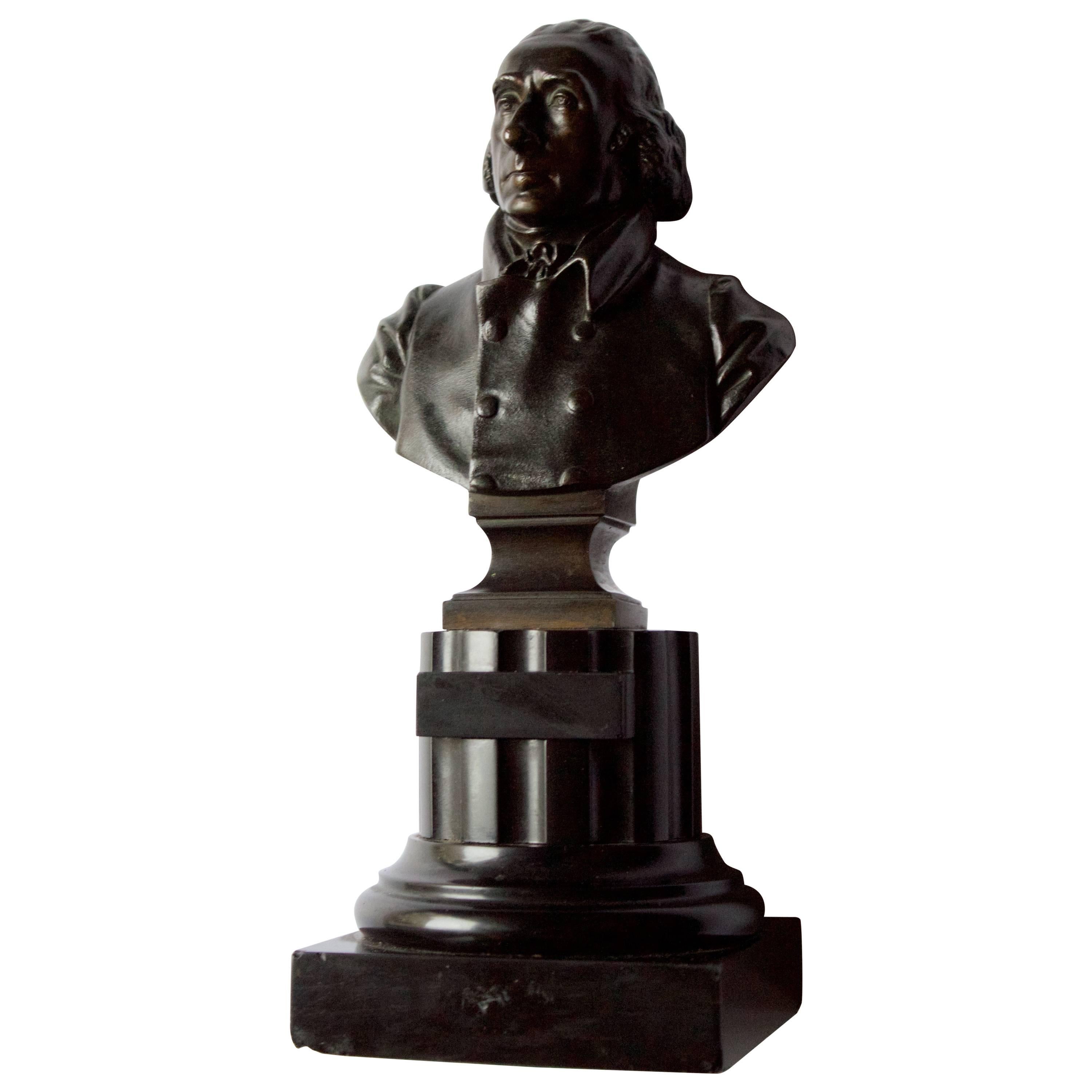 19 Century French Thomas Jefferson Bust in Bronze For Sale