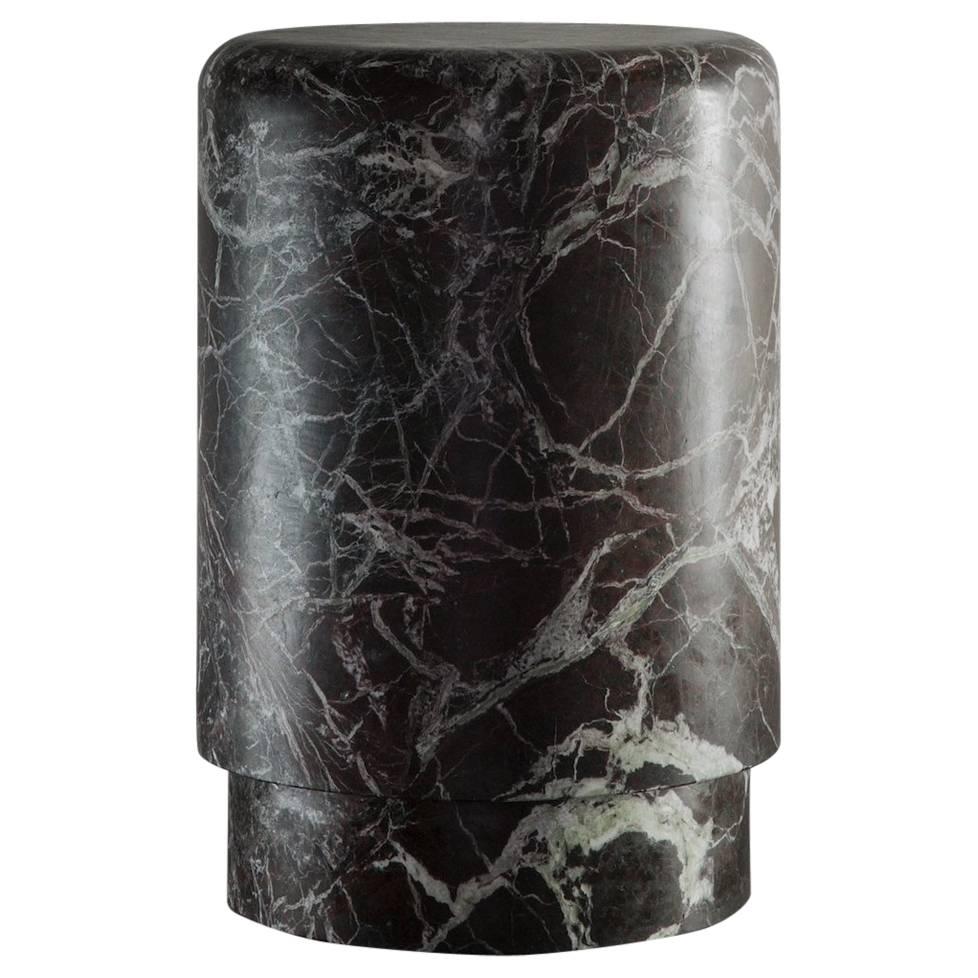 Pouf/Small Table in dark bordeaux Marble from Michaël Verheyden