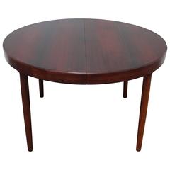 Round Rosewood Dining Table by Randers Mobelfabrik, Scandinavian Modern