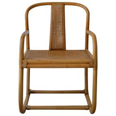 Mid-Century Bent Bamboo Occasional Chair