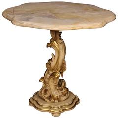 20th Century Italian Lacquered and Gilded Table  