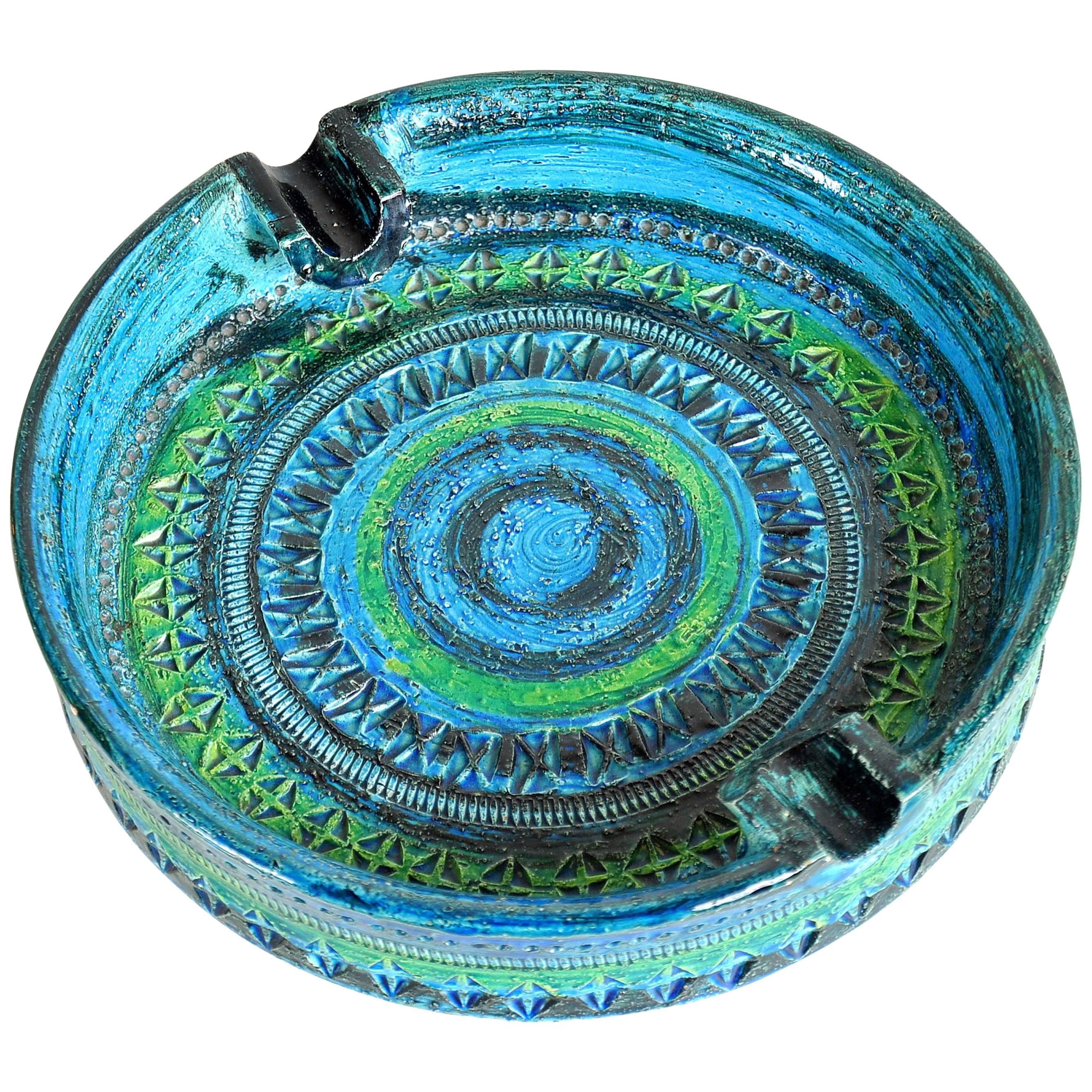 Aldo Londi for Bitossi Large Rimini Blu Ashtray