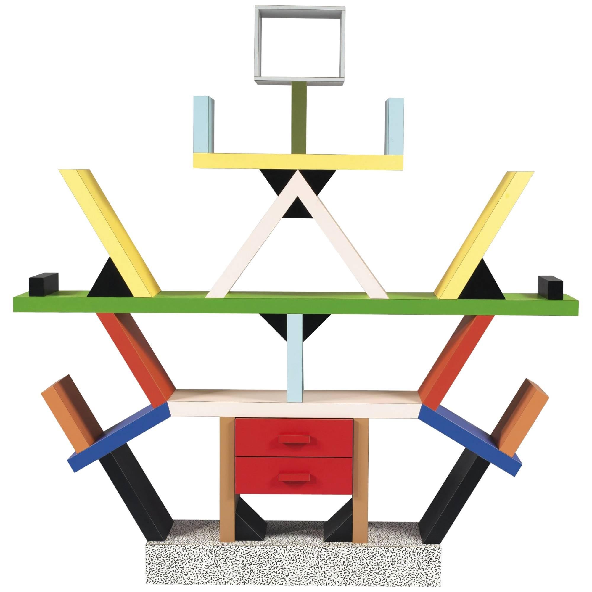 1981, Ettore Sottsass, Memphis 'Carlton' Bookshelf, Vintage Production