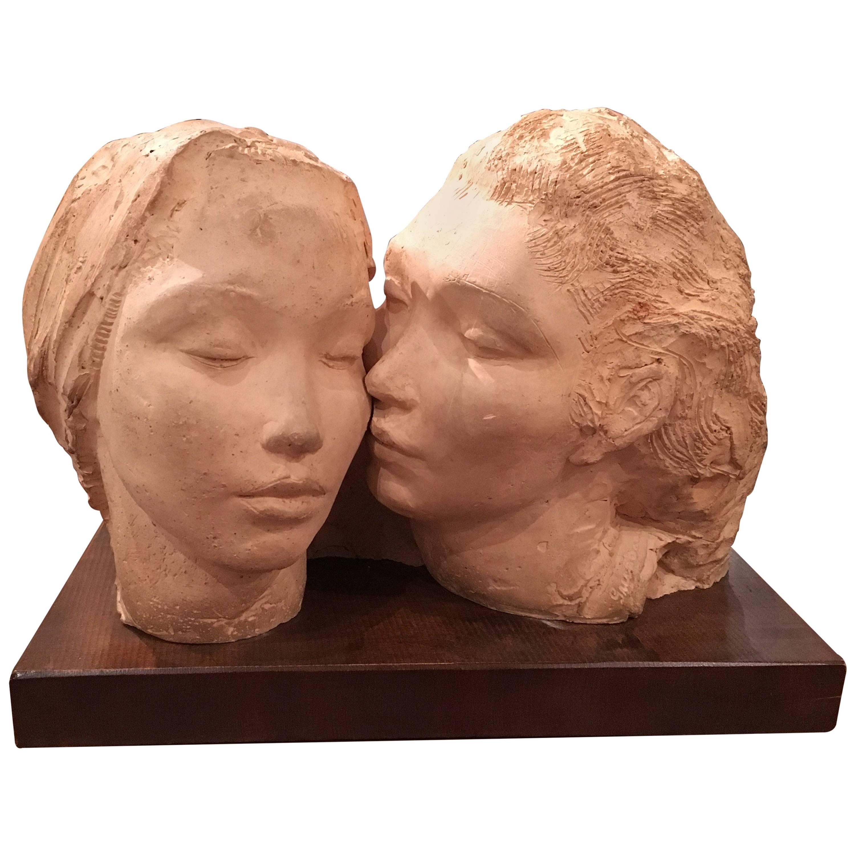 Stucco Sculpture of Two Women, by Dorothea Greenbaum