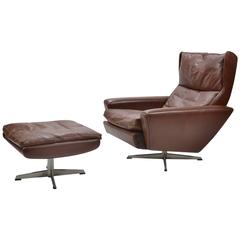 Georg Thams Lounge Chair and Ottoman