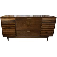 1950 American of Martinsville Walnut Dresser 10