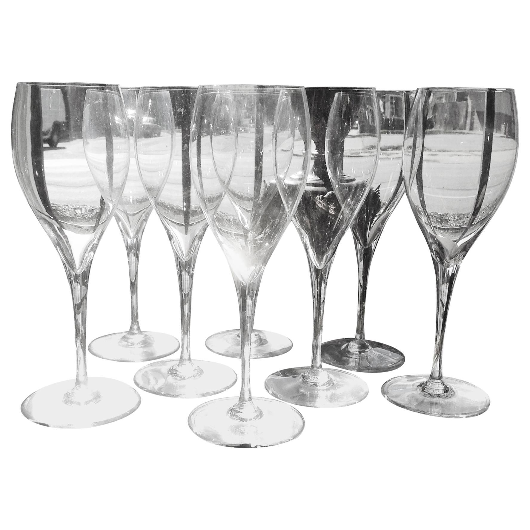 Set of Eight St. Remy by Baccarat Champagne Flutes For Sale