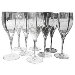 Set of Eight St. Remy by Baccarat Champagne Flutes