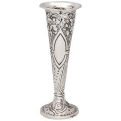 Antique Victorian Sterling Silver Bud Vase