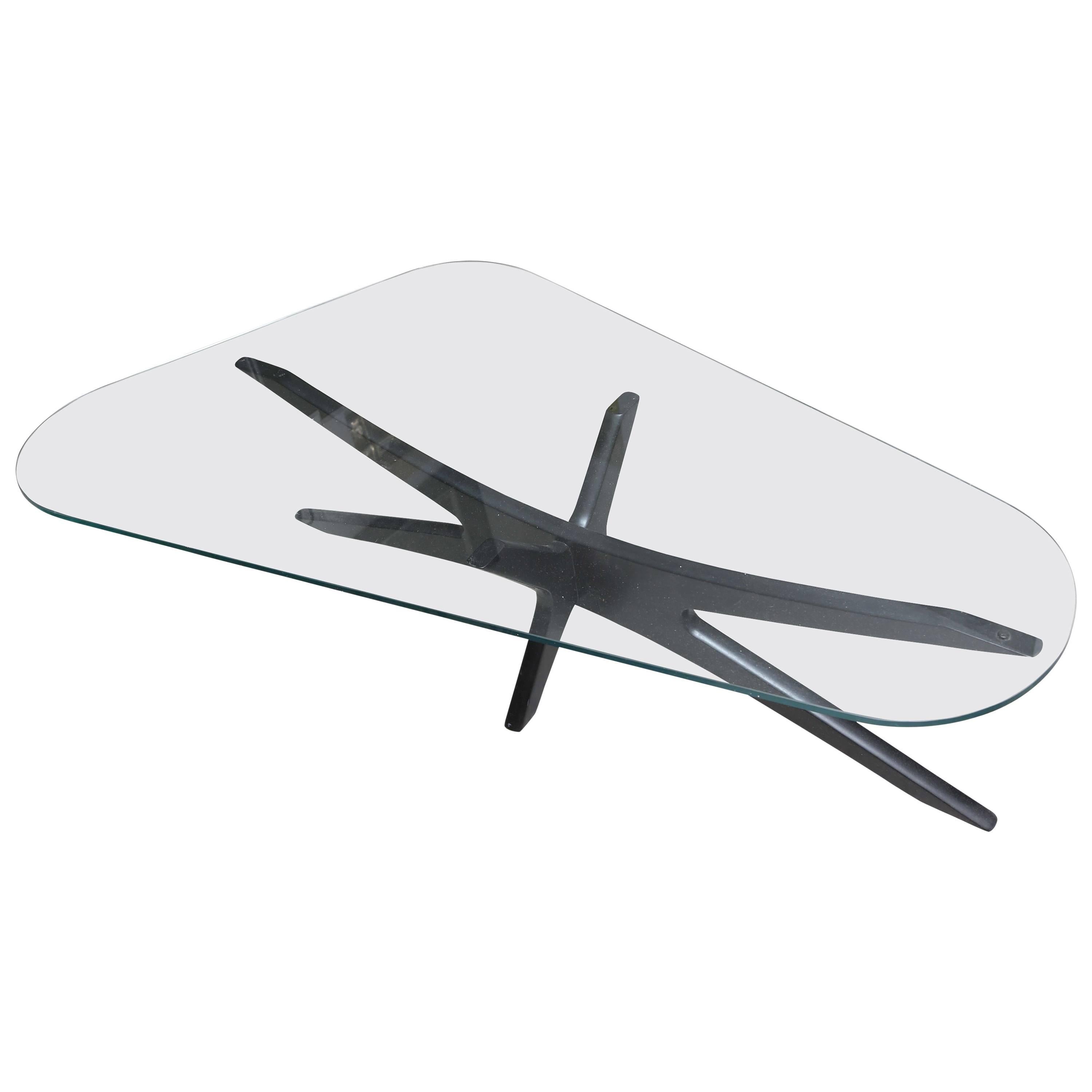 MidCentury Modern Adrian Pearsall Wood / Glass Jacks Coffee Table