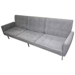 Mid-Century Modern Florence Knoll Parallel Bar International Style Arm Sofa