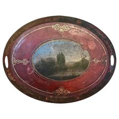 Antique Early 19th Century Regency Tole Tray