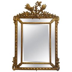 French Antique Mirror Napoleon III Gilt